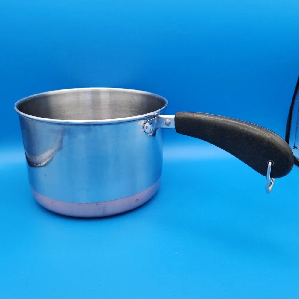 Vintage Revere Ware (?) Copper Bottom 1‎ Quart Stainless Saucepan